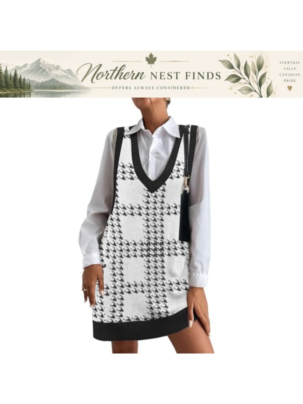 Women's Sleeveless V-Neck Cable Knit Sweater Vest with Pockets
